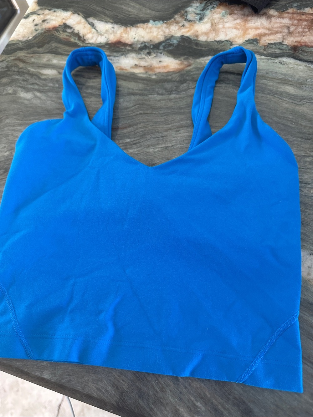 Lululemon Blue Women's Seamless V-Neck Bralette Sports Bra tankS Sz 0